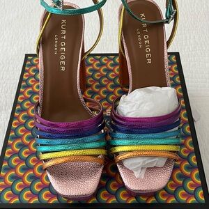 KURT GEIGER LONDON Women's Pierra Block Heel Platform Sandals